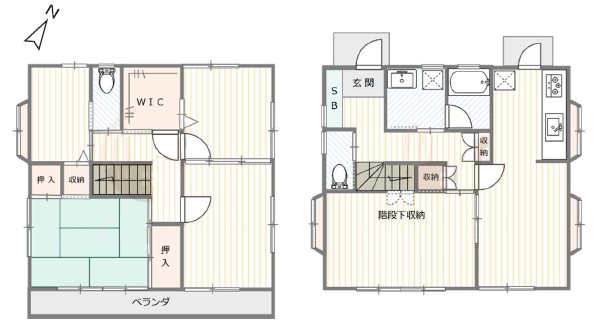 坂戸市にっさい花みず木3丁目　中古戸建 間取図・土地図
