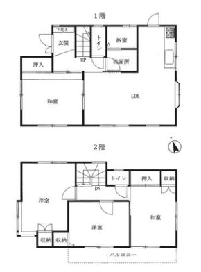 坂戸市にっさい花みず木6丁目　中古戸建  間取図・土地図