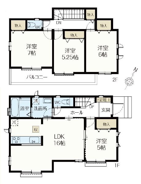 狭山北入曽7期　B号棟   間取図・土地図
