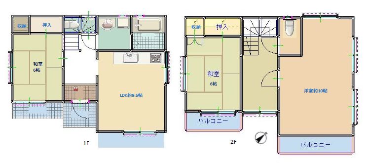 狭山市広瀬台1丁目　中古戸建  間取図・土地図