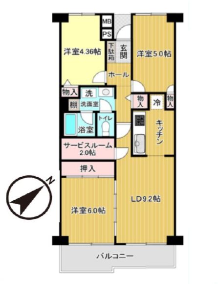 コンドミニアム坂戸　     間取図・土地図