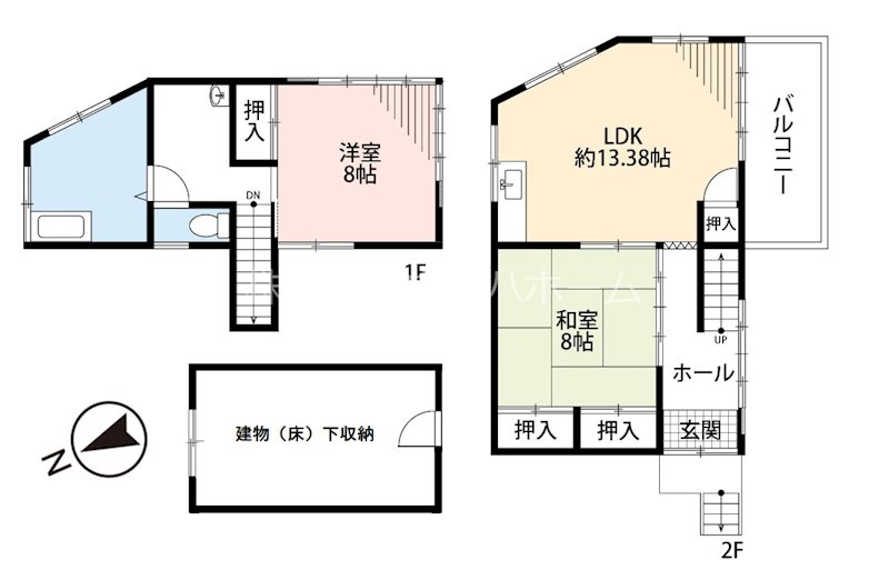 秩父郡皆野町　別荘 間取図・土地図