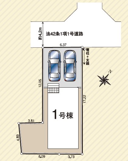 鶴ヶ島市中新田第5　1号棟    区画図