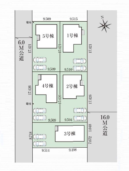 狭山市柏原21期　3号棟   区画図