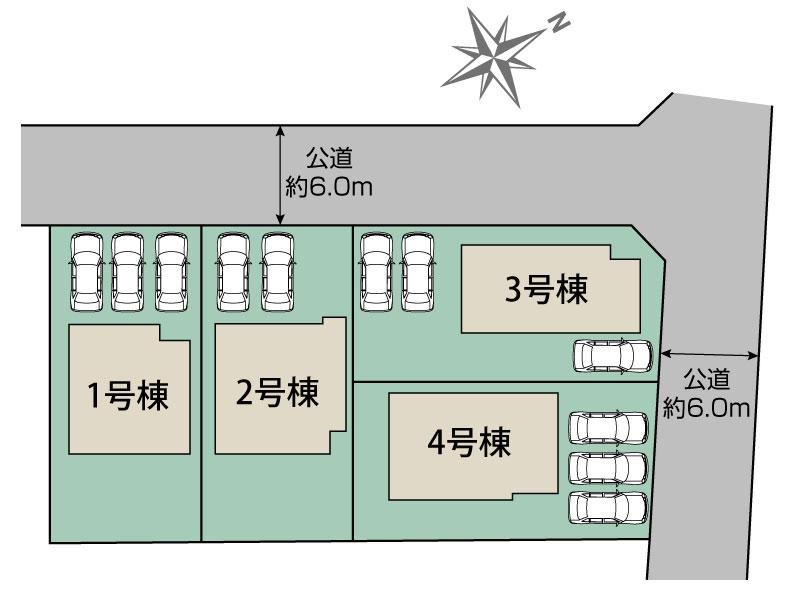 鶴ヶ島市羽折町　3号棟   区画図