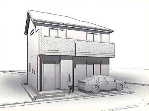 川越市安比奈新田　A号棟  完成予想図（外観）