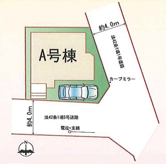 川越市安比奈新7番　A号棟  区画図