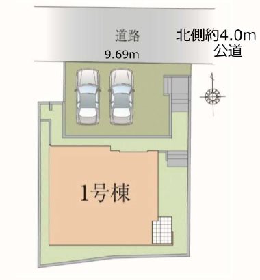 川越市田町3期　1号棟              区画図