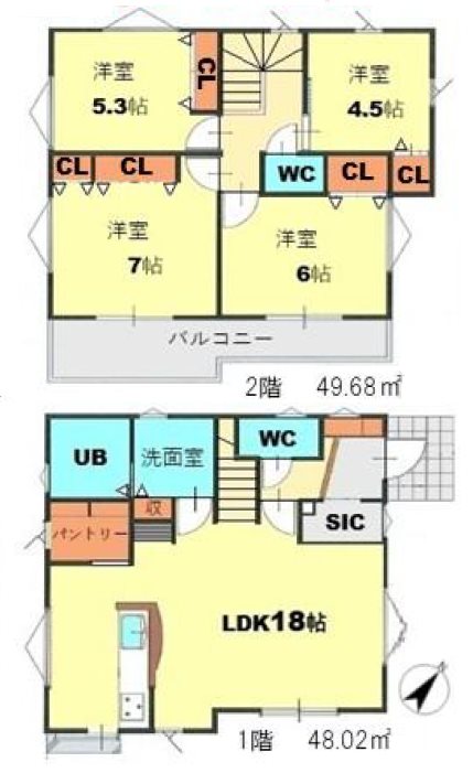 鶴ヶ島市上広谷　新築戸建  間取図・土地図