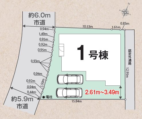 坂戸鶴舞1丁目　第1期　1号棟   区画図