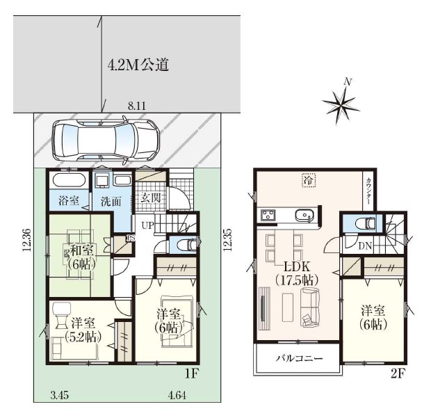 川越市寺尾2期　中古戸建   間取図・土地図