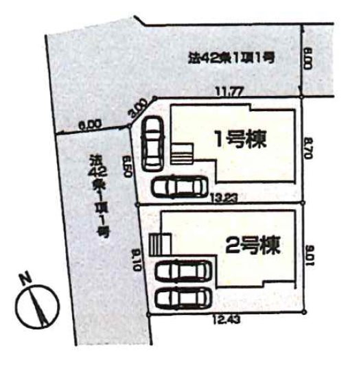坂戸市泉町第三　1号棟 区画図