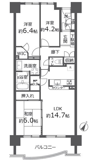 シティヴェールふじみ野二番館   間取図・土地図