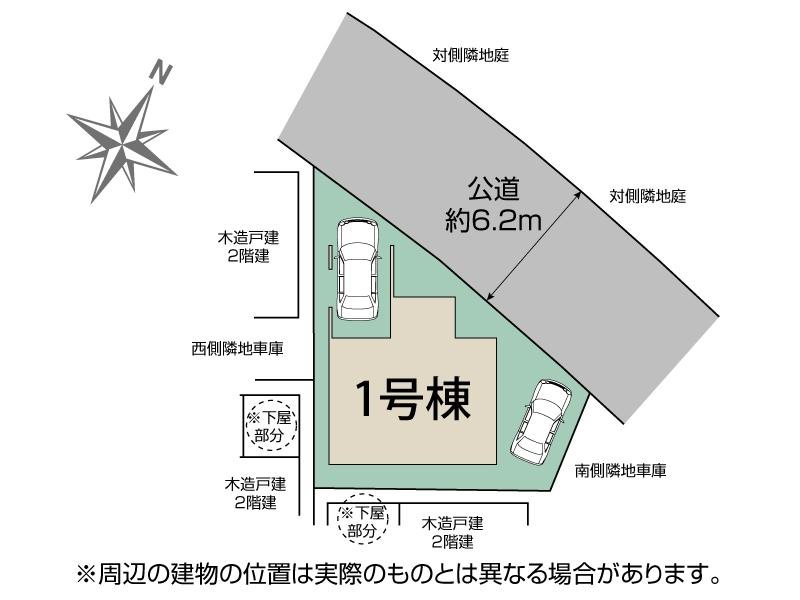川越市鯨井　1号棟 区画図