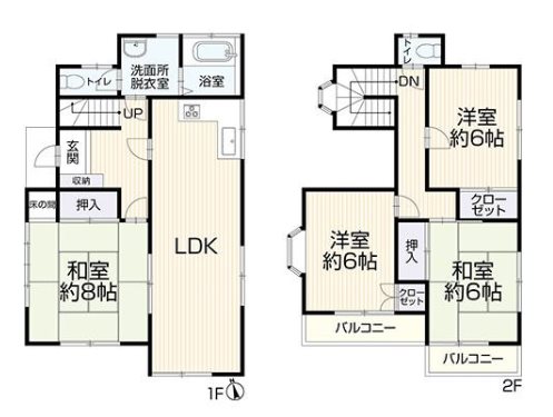 川越市大字大仙波　中古戸建  間取図・土地図