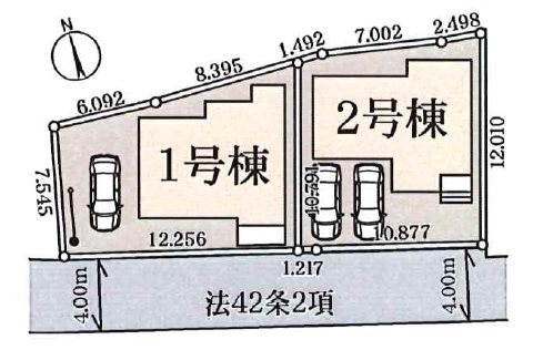 川越南古谷　2号棟   区画図