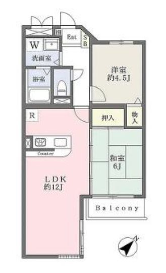 セザール第3上福岡  間取図・土地図