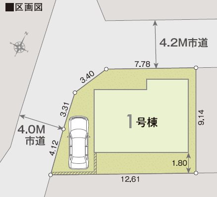 狭山中央1丁目　1号棟  区画図