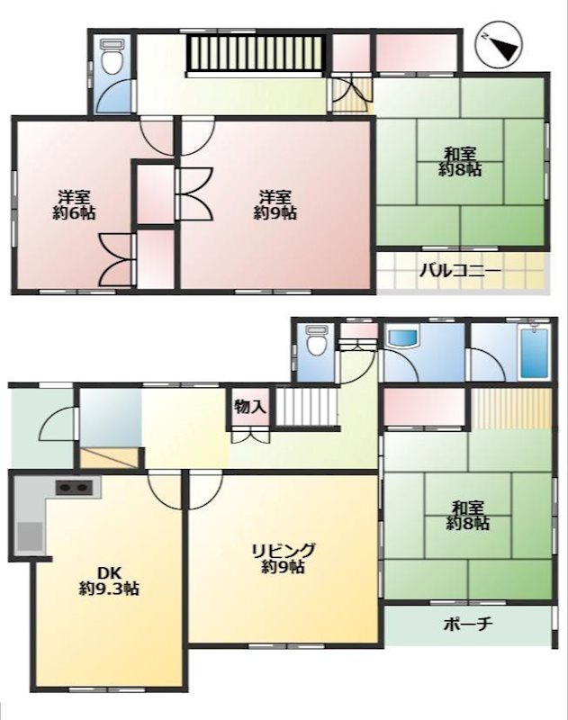 狭山市柏原　中古戸建  間取図・土地図