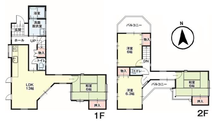 HMH川越市笠幡1期　中古戸建  間取図・土地図