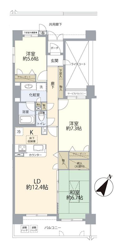 ダイアパレス川越新河岸   間取図・土地図