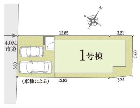 ふじみ野市上ノ原3丁目　1号棟  区画図
