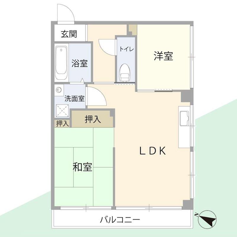 大井ガーデンビル  間取図・土地図