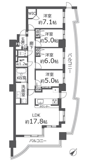 アイムふじみ野タワー西館  間取図・土地図