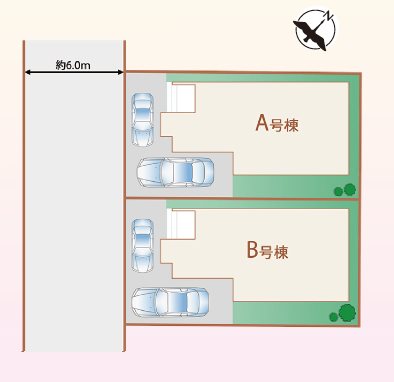 川越市南台2丁目4番　Ｂ号棟   区画図