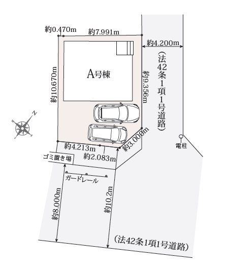 ふじみ野市亀久保3期　A号棟 区画図