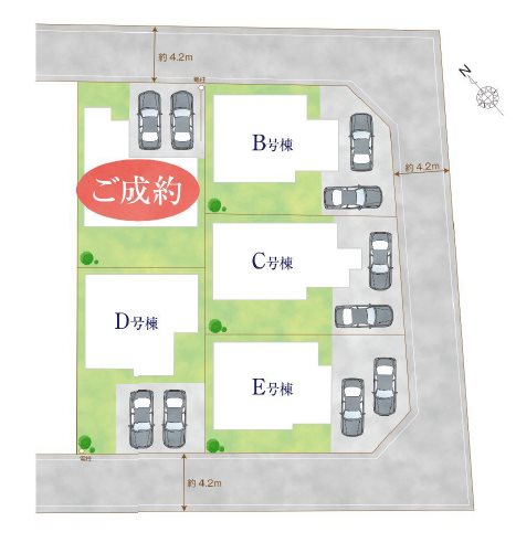 川越市中台元町1丁目23番　Ｂ号棟   区画図