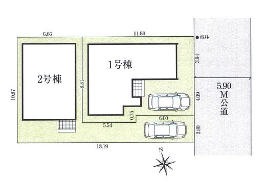 川越市新宿町8期　1号棟   区画図