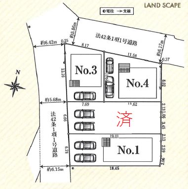 川越市砂第19　3号棟   区画図
