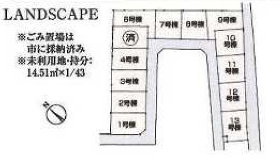 川越市中台　1号棟  区画図
