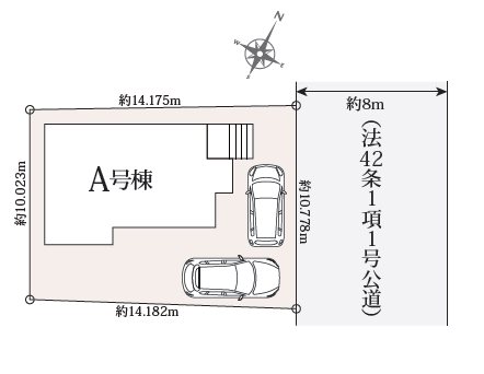 狭山市水野570番　A号棟  区画図