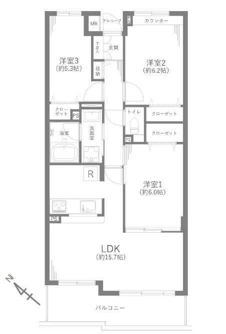 ヴィルヌーブ川越 間取図・土地図