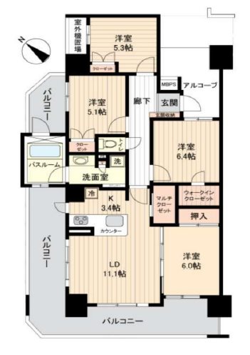 レクセルプラザ若葉  間取図・土地図