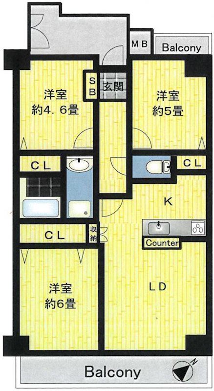 ダイアパレス坂戸　 間取図・土地図
