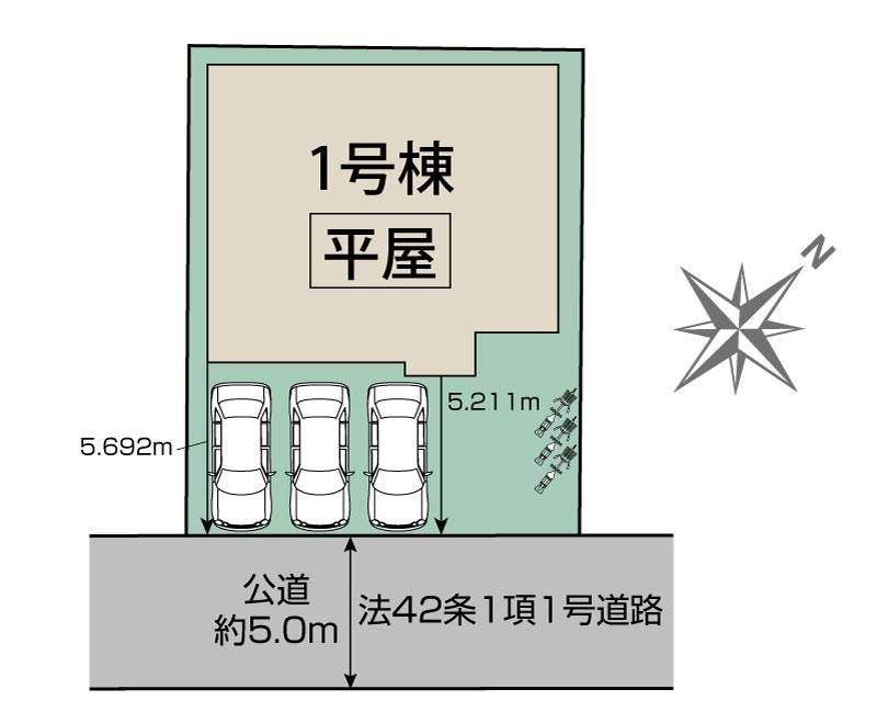 川越市日東町　1号棟    区画図