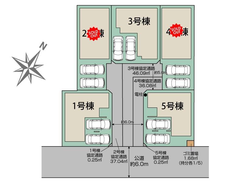 川越市藤原町　3号棟   区画図