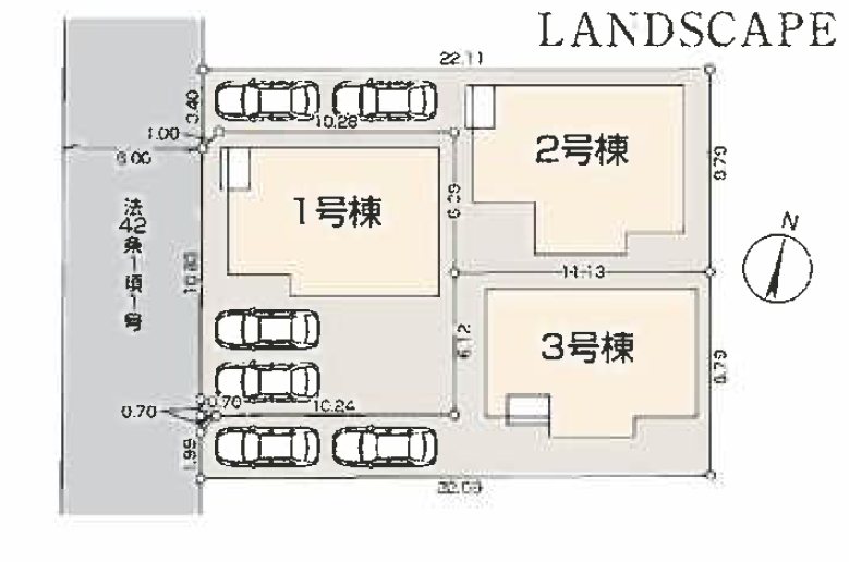 川越的場2丁目第3　1号棟     区画図