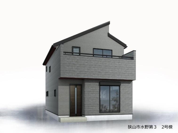 狭山市水野第3　2号棟     完成予想図（外観）