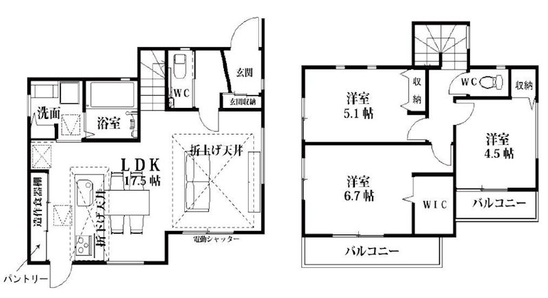 ふじみ野市苗間　第13期　    間取図・土地図
