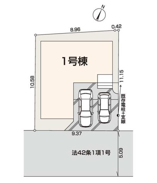 鶴ヶ島藤金第15　1号棟   区画図