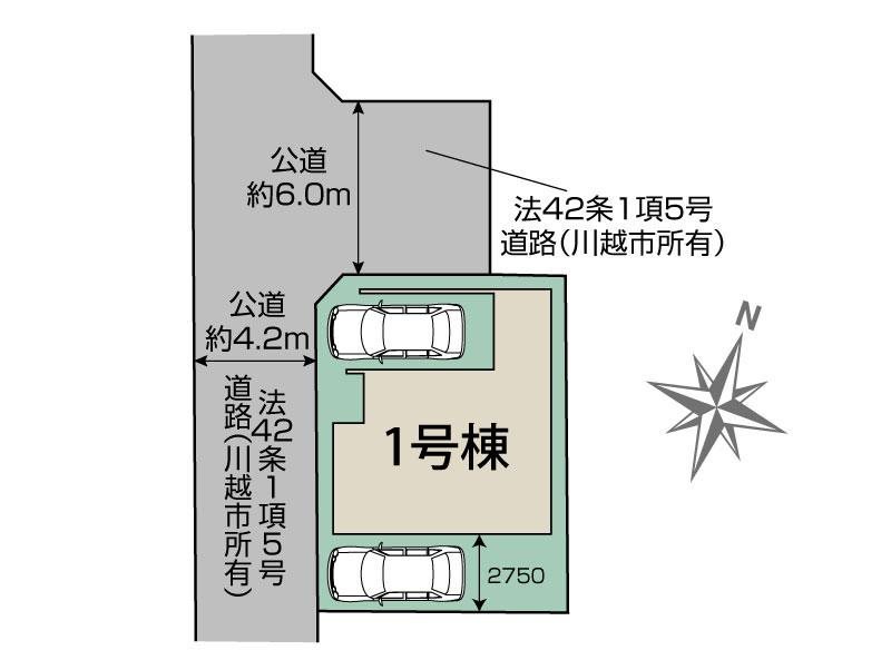 川越市砂　4期　2号棟 区画図