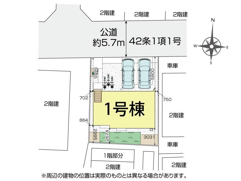 ふじみ野市仲3丁目　1号棟    区画図