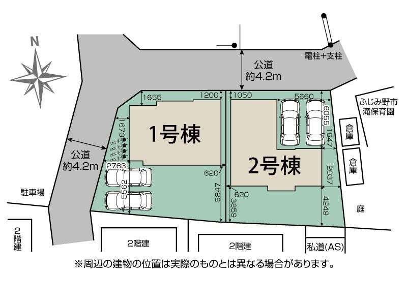 ふじみ野市長宮2丁目　2号棟   区画図