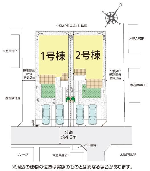 川越市広栄町　4期　2号棟     区画図