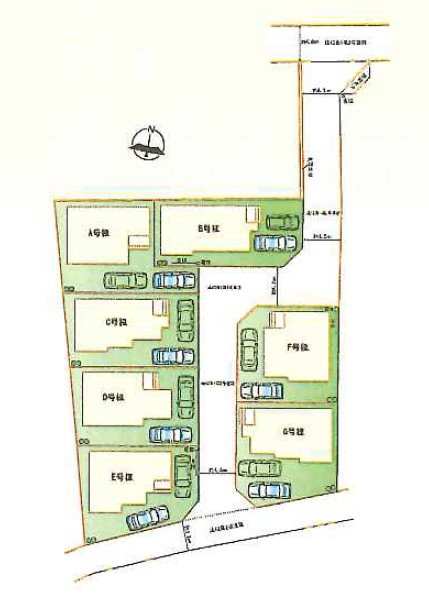 川越市安比奈新田1番1　B号棟    区画図