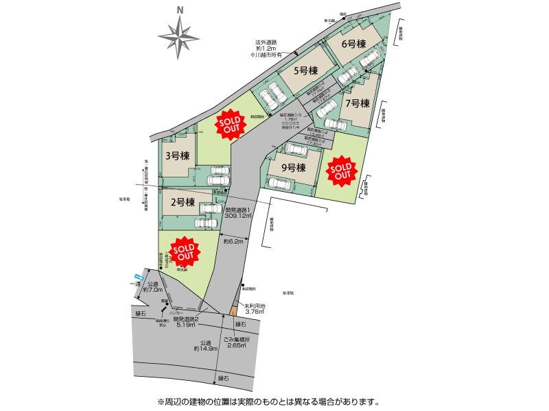 川越市小仙波町2丁目　3号棟       区画図